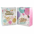 POKLON VREĆICA HAPPY BIRTHDAY S GLITERIMA 32x26x12 cm - SORT