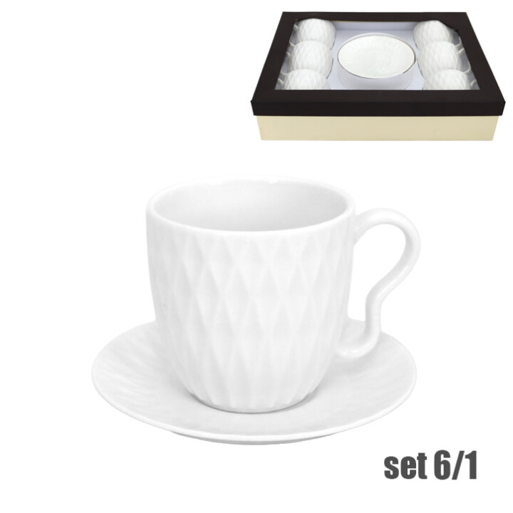 SET 6 ŠALICA PORCULAN 200 mL PRISMA