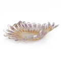 ZDJELA VANESA STAKLENA MURANO TEHNIKA 35x17 CM JANTARNA