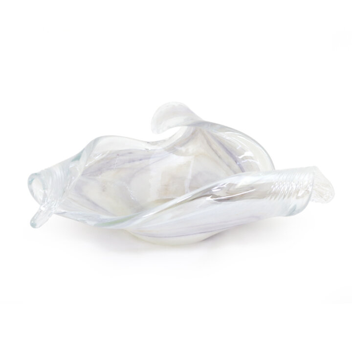 ZDJELA TROKUT STAKLENA MURANO TEHNIKA 33 CM JANTARNI