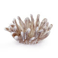 ZDJELA SPLASH STAKLENA MURANO TEHNIKA 25x9 CM BIJELO-SMEĐA