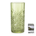 ČAŠE TIMELESS VISOKE STAKLENE 4/1 450 mL - ZELENE