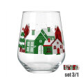 ČAŠE ALLEGRA WINTER LOVE STAKLENE 3/1 425 mL - ZIMSKI MOTIV