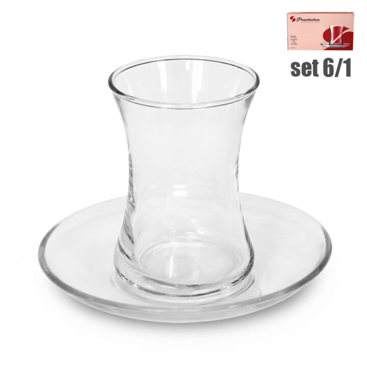 ŠALICE ZA ČAJ 160 mL 13,7 cm STAKLENE MISIS 6/1