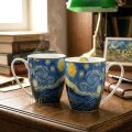 ŠALICE ZA KAVU PORCULANSKE 2/1 360 ML U POKLON KUTIJI - STARRY NIGHT V. VAN GOGH