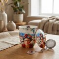 ŠALICA PORCULANSKA S INFUZOROM 400 mL - MEXICAN ART - RED