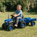 TRAKTOR NA PEDALE S PRIKOLICOM PLAVI 52x143x45 cm