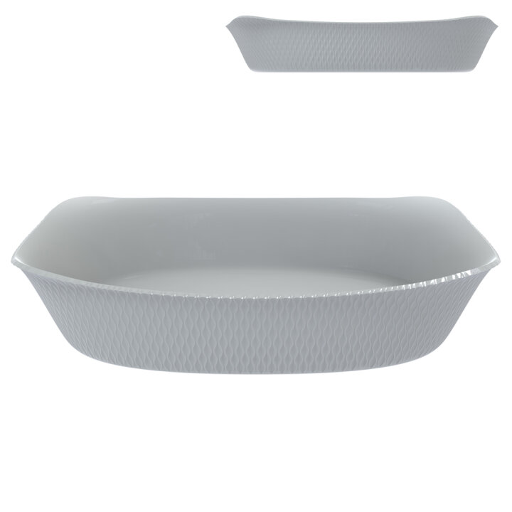PEKAČ ČETVRTASTI 34x25 cm 2,7 L WAVY GRANIT - DISPLAY - LUMINARC