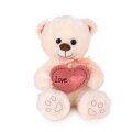 MEDO PLIŠANI SA SRCEM LOVE 30 cm - KREM