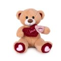 MEDO PLIŠANI S DVA SRCA LOVE YOU 30 cm - BEŽ