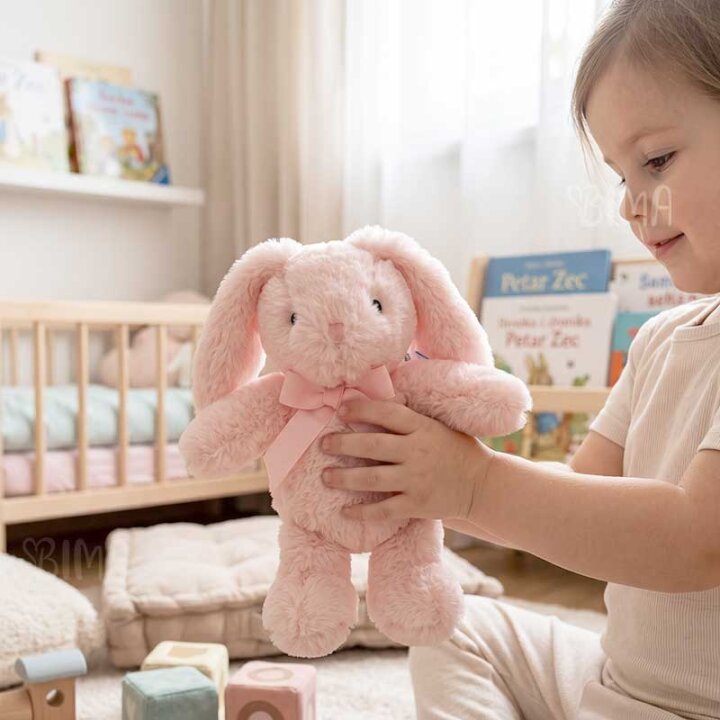 ZEC PLIŠANI S MAŠNOM 18 cm - ROZI