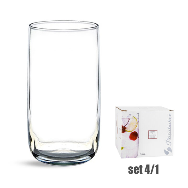 ČAŠE ICONIC STAKLENE VISOKE 4/1 540 mL