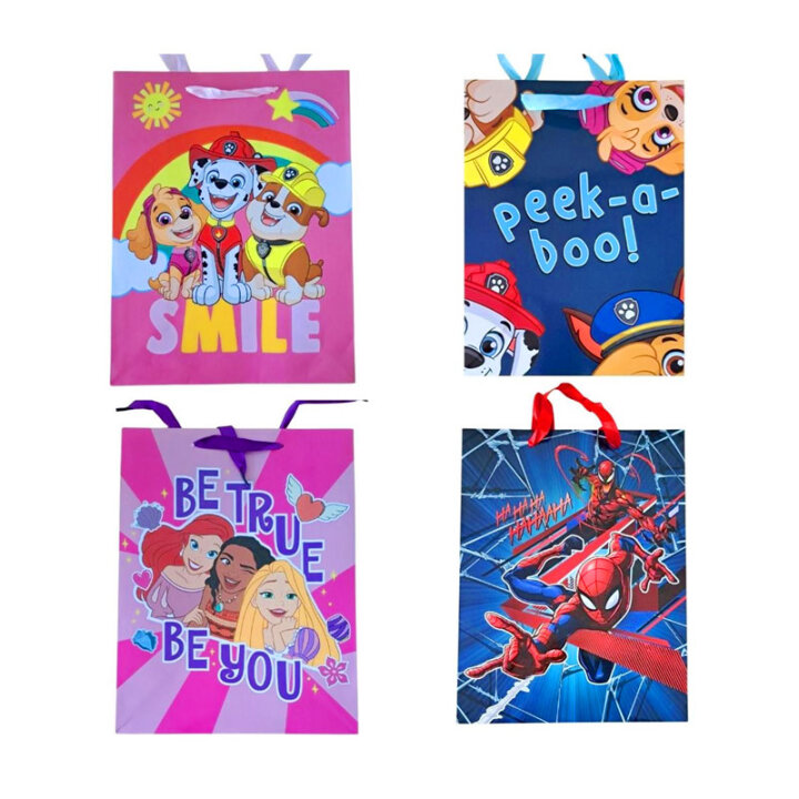 POKLON VREĆICE 34x26x12 cm - SORT MOTIVI - LICENCIRANE