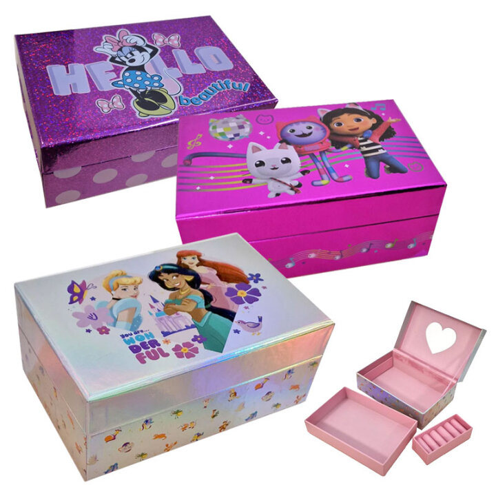 KUTIJA ZA NAKIT 18,5X12X8 cm - MINNIE MOUSE / PRINCEZE / GABY DOLLHOUSE