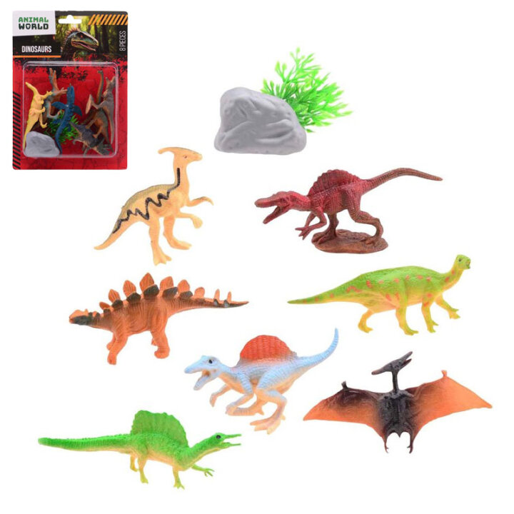 DINOSAURI SET 8/1 NA DISPLEJU 19x14x3 CM - ANIMAL WORLD
