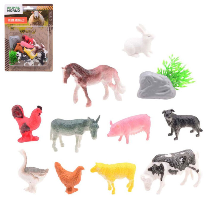 DOMAĆE ŽIVOTINJE SET 12/1 NA DISPLEJU 19x14x3 CM - ANIMAL WORLD