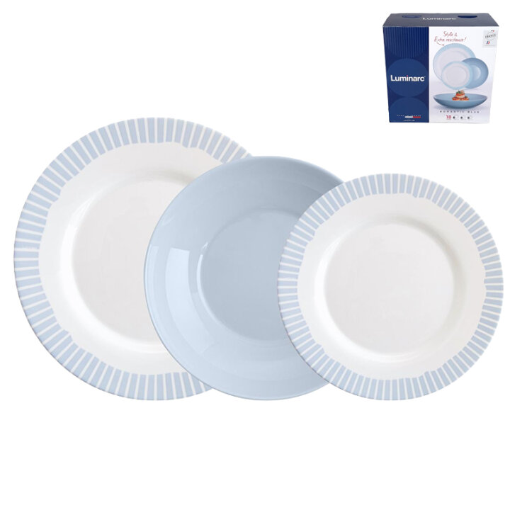 SERVIS ZA JELO ROMANTIC BLUE 18 DIJELNI - OPALNO STAKLO - LUMINARC