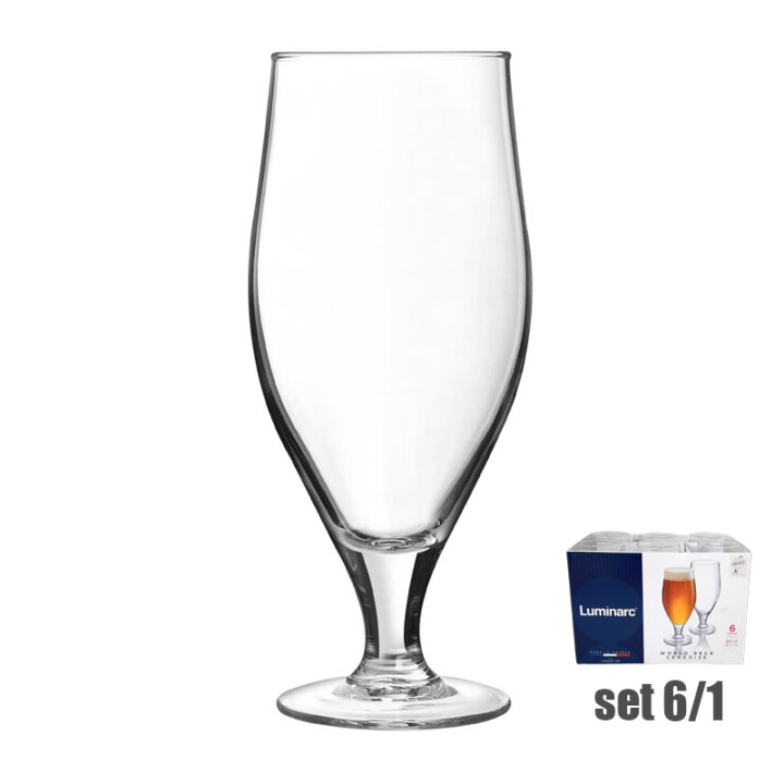 ČAŠE CERVOISE NA STALKU STAKLENE ZA PIVO 6/1 500 mL