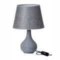 LAMPICA NOĆNA KERAMIČKA SIVA SA SIVIM SJENILOM 38x25 cm
