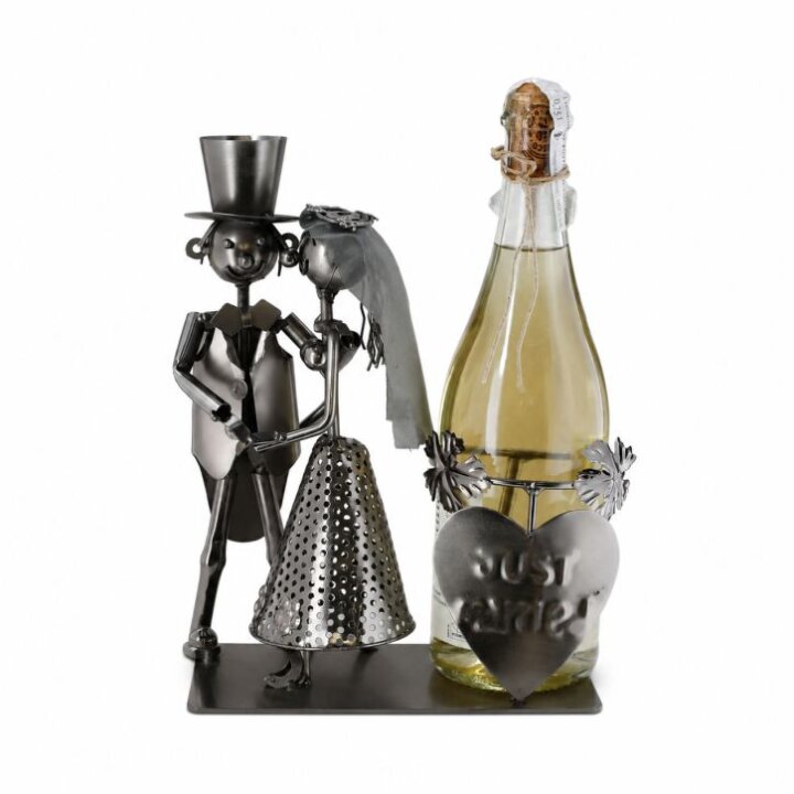 STALAK ZA BUTELJU METALNI - MLADENCI 19x26x9 cm