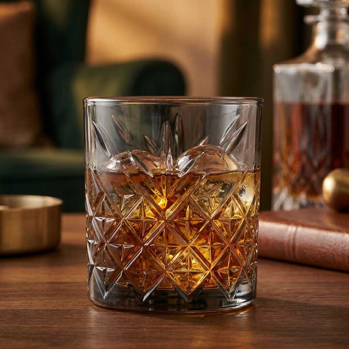 ČAŠE TIMELESS WHISKEY STAKLENE 4/1 345 mL - SIVE