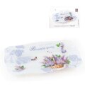 STAKLENI DEKORATIVNI TANJUR ČETVRTASTI S VALOVITIM RUBOM LILAC GARDEN 35,5 cm