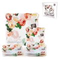 STAKLENI DEKORATIVNI 7 DIJELNI SET TANJURA ZA KOLAČE BEAUTIFUL GARDEN 30 / 17,5 cm