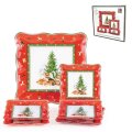 BOŽIĆNI STAKLENI DEKORATIVNI 7 DIJELNI SET TANJURA ZA KOLAČE CHRISTMAS TREASURE 30 / 17,5 cm