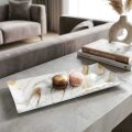 STAKLENI DEKORATIVNI TANJUR ČETVRTASTI LUXE MARBLE 33x16 cm