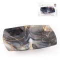 STAKLENA DEKORATIVNA ZDJELICA S PREGRADOM GOLDEN NOIR 28 cm