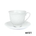 ŠALICE ZA KAVU PORCULAN 6/1 170 ML ROCOCO - BIJELE