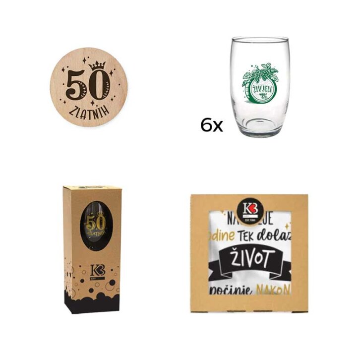 POKLON SET ZA 50. ROĐENDAN BASIC