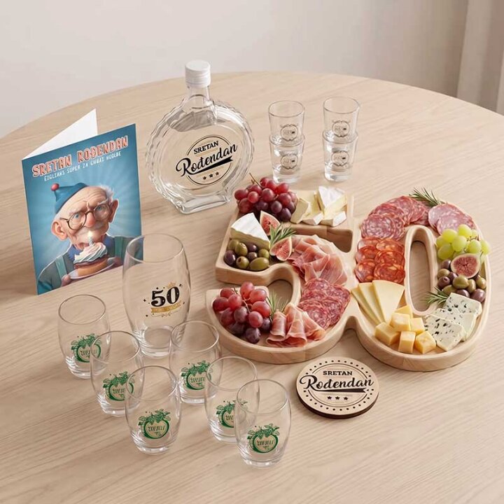 POKLON SET ZA 50. ROĐENDAN PREMIUM