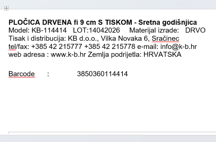 POKLON SET ZA GODIŠNJICU BASIC