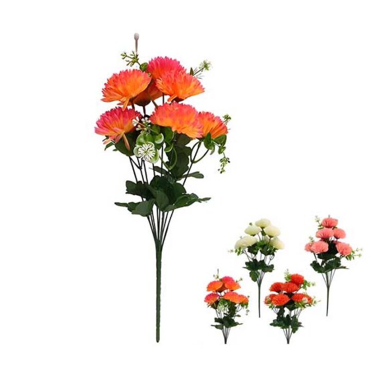 CVIJEĆE UMJETNO - BUKET DALIJA 9 CVIJETOVA 46 CM - SORT BOJE