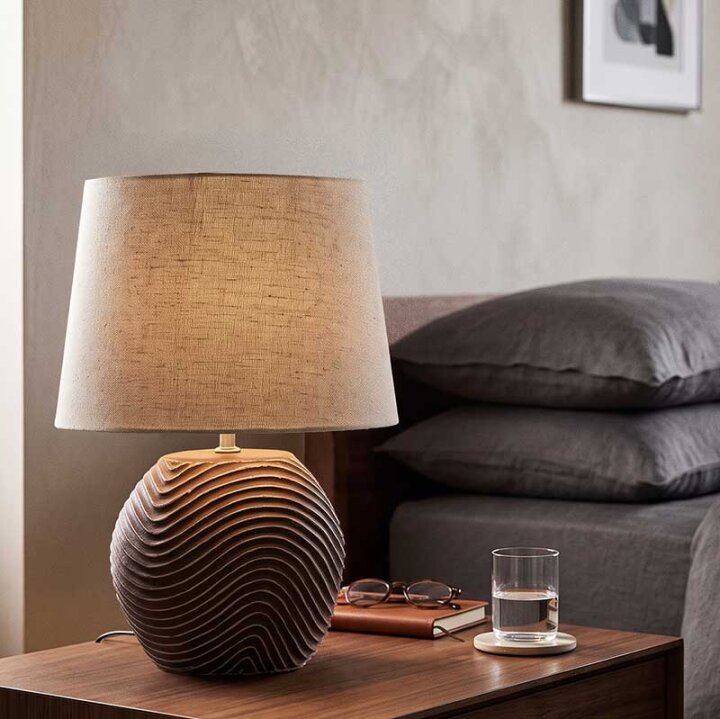 LAMPICA NOĆNA KERAMIČKA 38 cm  SMEĐA