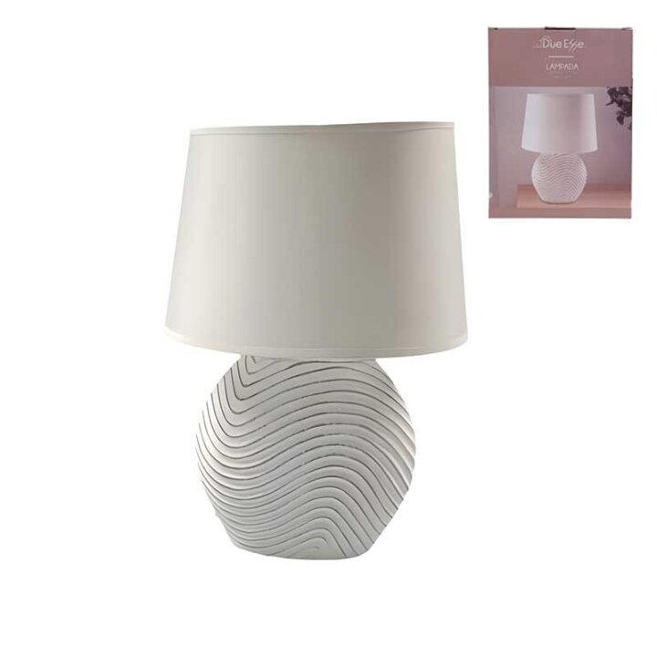 LAMPICA NOĆNA KERAMIČKA 38 cm BIJELA
