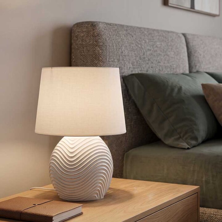 LAMPICA NOĆNA KERAMIČKA 38 cm BIJELA