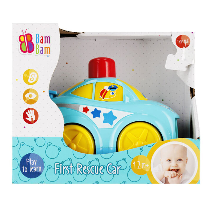 MUZIČKA IGRAČKA ZA BEBE - POLICIJSKI AUTO U KUTIJI 20x17x12 cm
