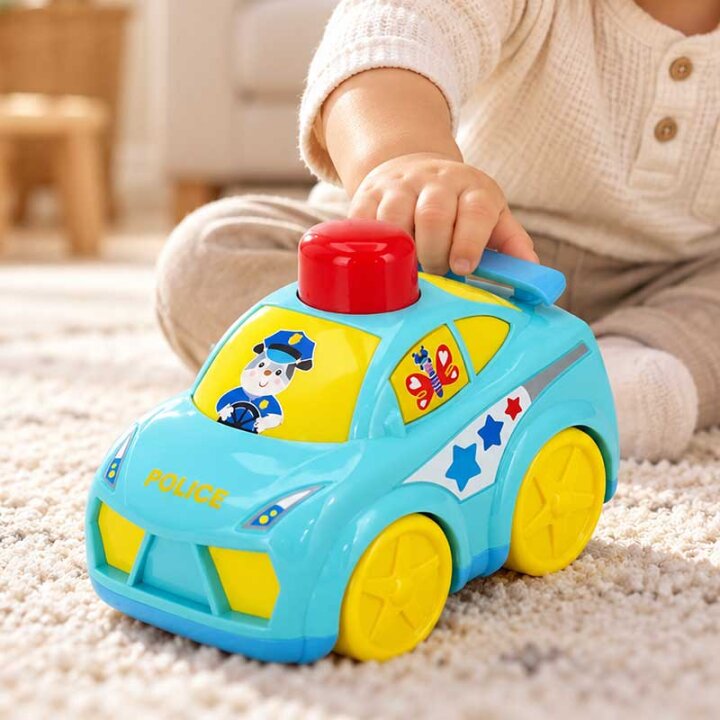 MUZIČKA IGRAČKA ZA BEBE - POLICIJSKI AUTO U KUTIJI 20x17x12 cm