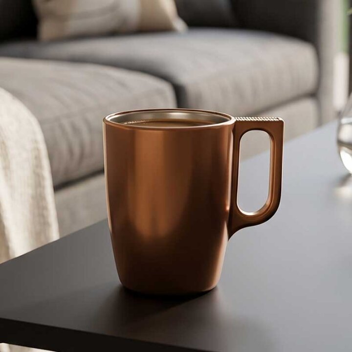 ŠALICA FLASHY LATTE STAKLENA 250 mL - ZLATNA MAT BOJA