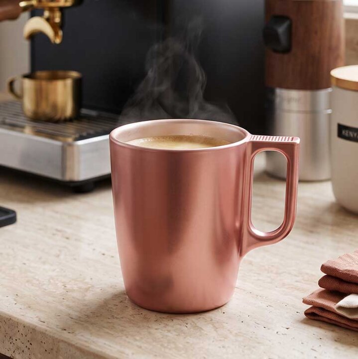 ŠALICA FLASHY LATTE STAKLENA 250 mL - CRVENA MAT BOJA