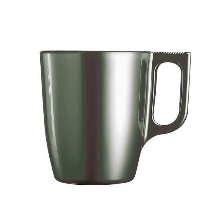 ŠALICA FLASHY LATTE STAKLENA 250 mL - ZELENA MAT BOJA