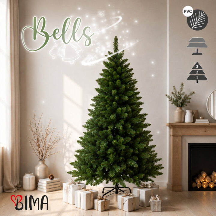 BOŽIĆNO DRVCE S METALNIM STALKOM BELLS 150 CM
