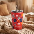 PUTNA TERMOS ŠALICA INOX DEKORIRANA ALOHA 350 mL SA SLAMKOM - WE CARE