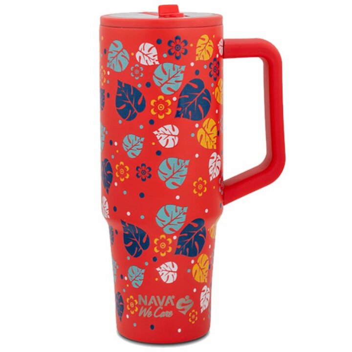 PUTNA TERMOS ŠALICA INOX DEKORIRANA ALOHA 900 mL SA SLAMKOM - WE CARE