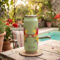 PUTNA TERMOS ŠALICA INOX DEKORIRANA GREEN FLORAL 500 mL SA SLAMKOM - WE CARE