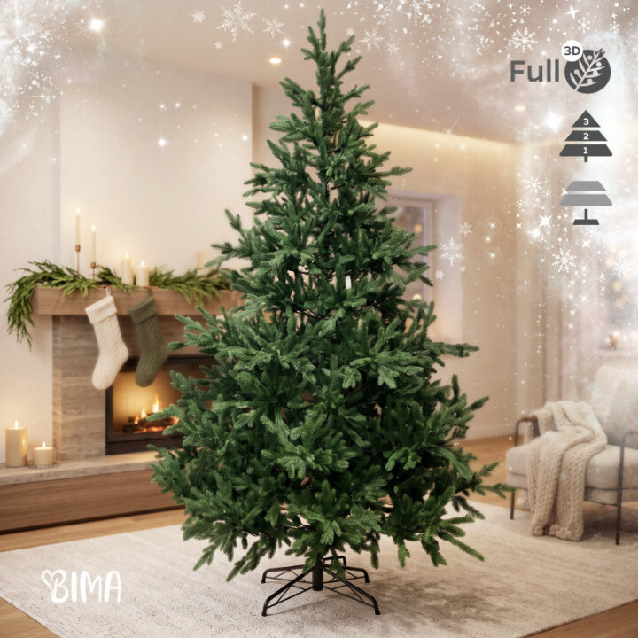 BOŽIĆNO DRVCE EVERGREEN LUXE FULL 3D S METALNIM STALKOM 180 CM