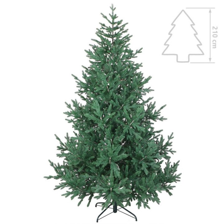 BOŽIĆNO DRVCE EVERGREEN LUXE FULL 3D S METALNIM STALKOM 210 CM
