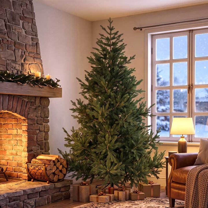 BOŽIĆNO DRVCE EVERGREEN LUXE FULL 3D S METALNIM STALKOM 210 CM